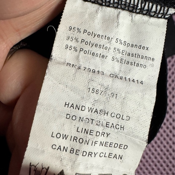 Collective Concepts Black and White Midi Wrap Dress Size Medium - Picture 8 of 8